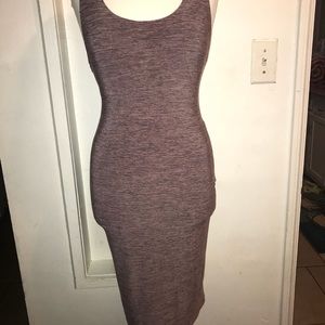 Pinkish and black midi dress